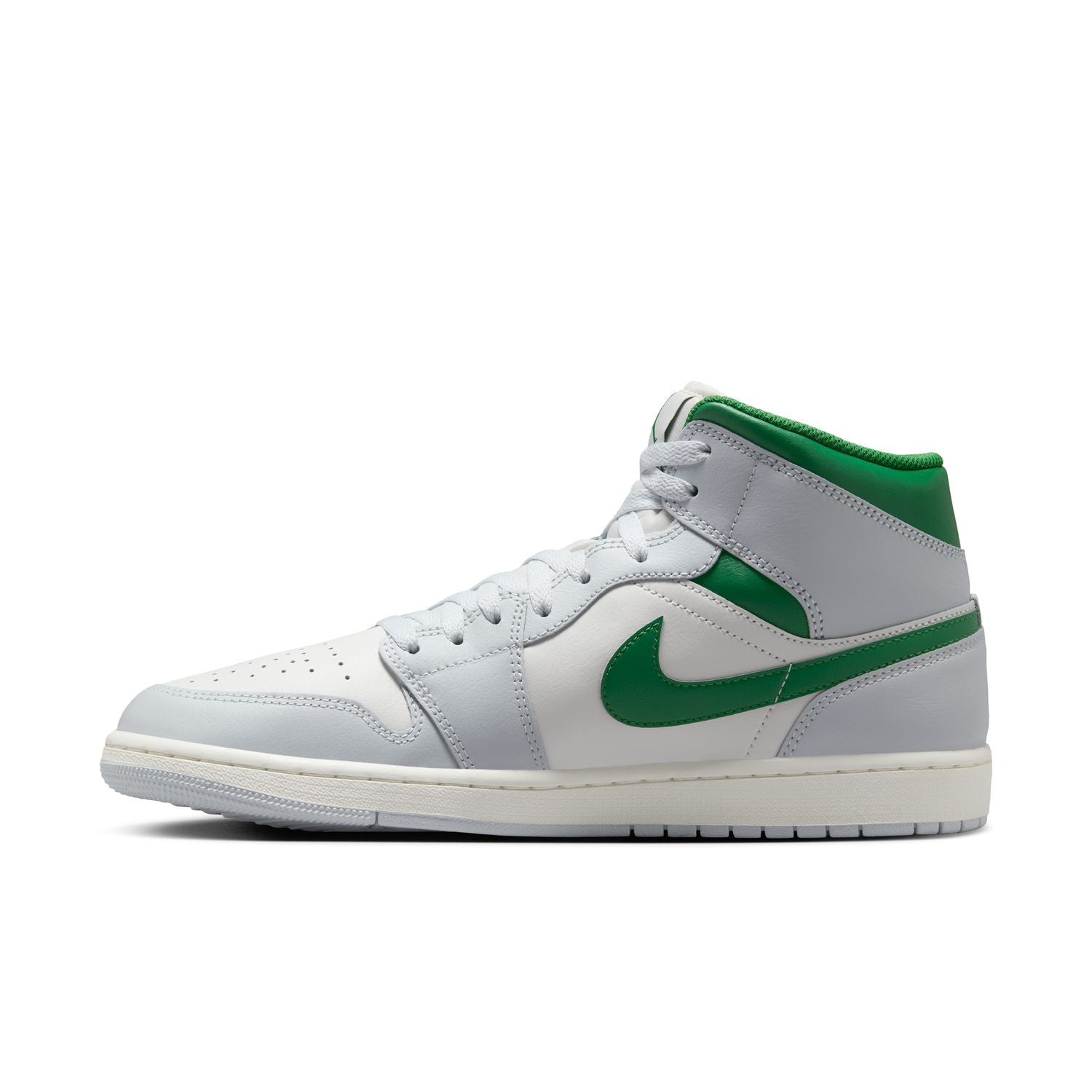 Air Jordan 1 Mid White Pure Platinum Pine Green (GS)