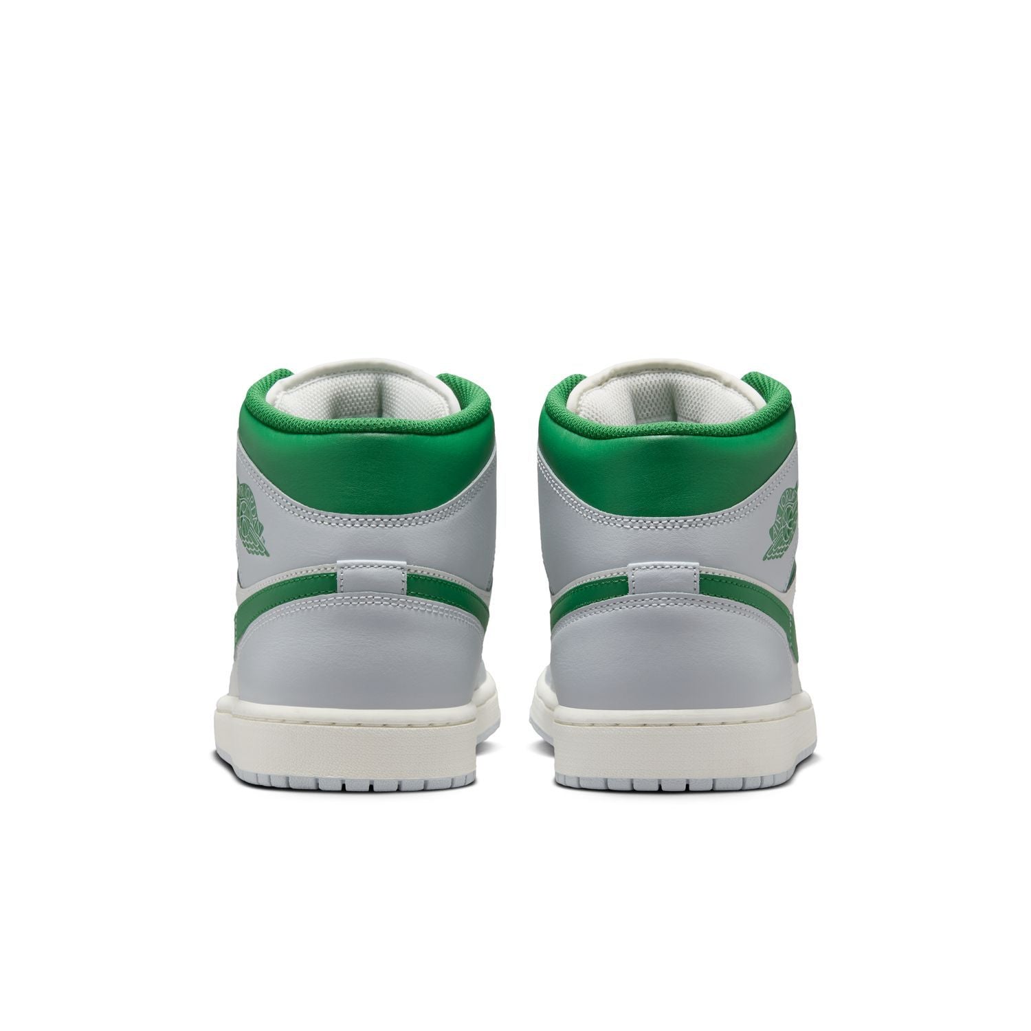 Air Jordan 1 Mid Fehér Tiszta Platina Fenyőzöld (GS)