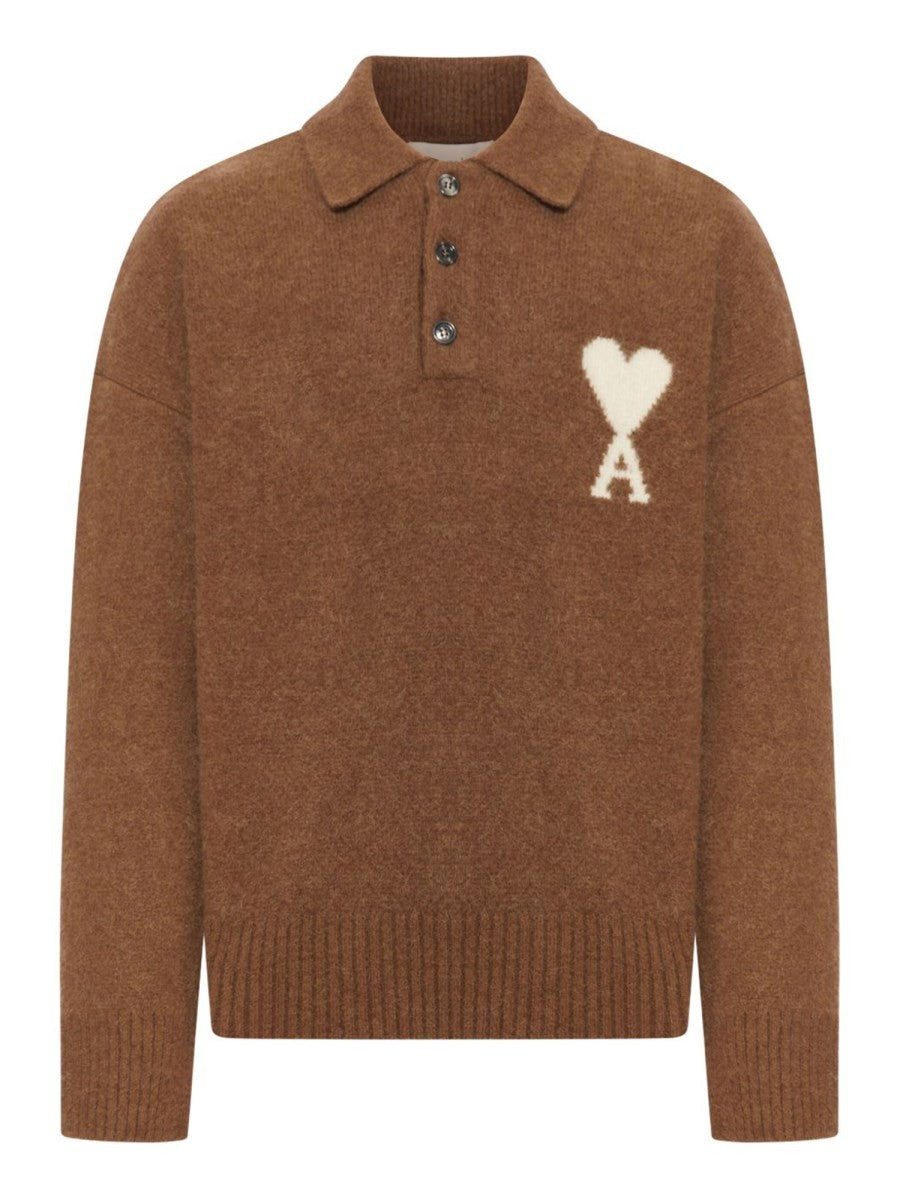 AMI PARIS - Unisex - Brown - Sweater