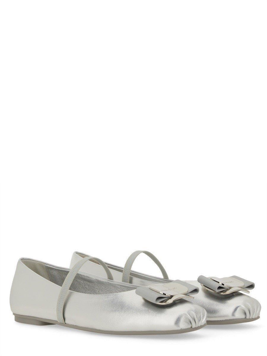 Ferragamo - Női - Ezüst - Lapos talpú cipő