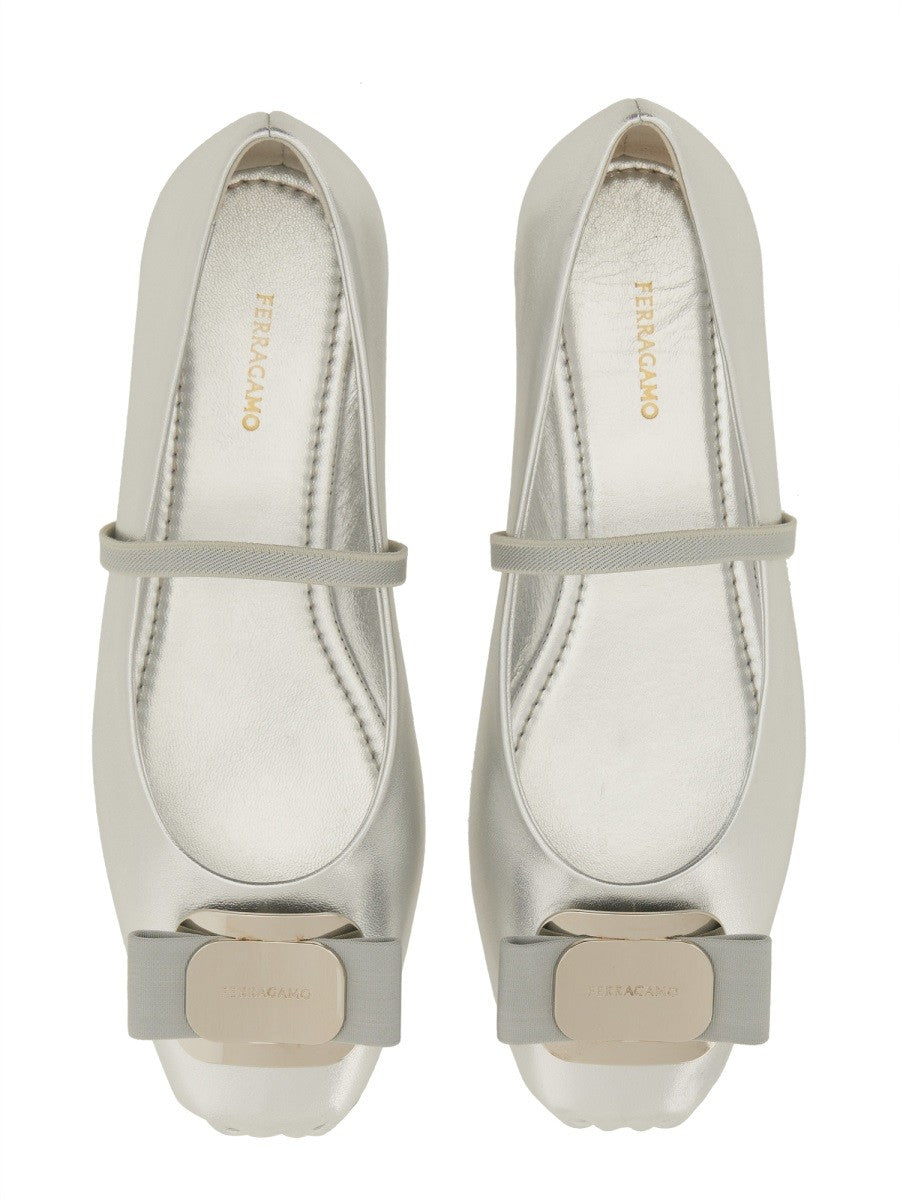 Ferragamo - Női - Ezüst - Lapos talpú cipő