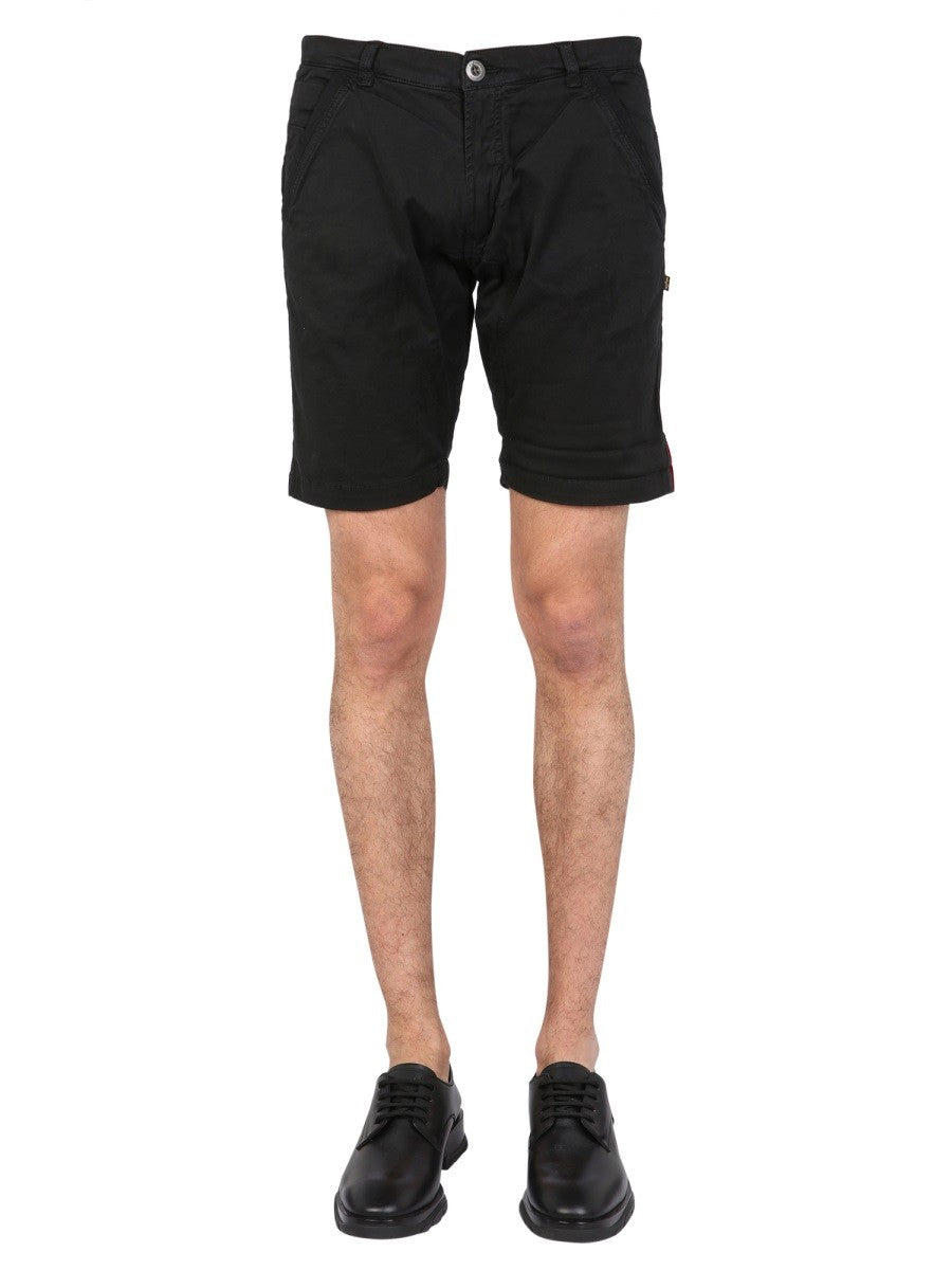 ALPHA INDUSTRIES - Férfi - Fekete - Rövidnadrág