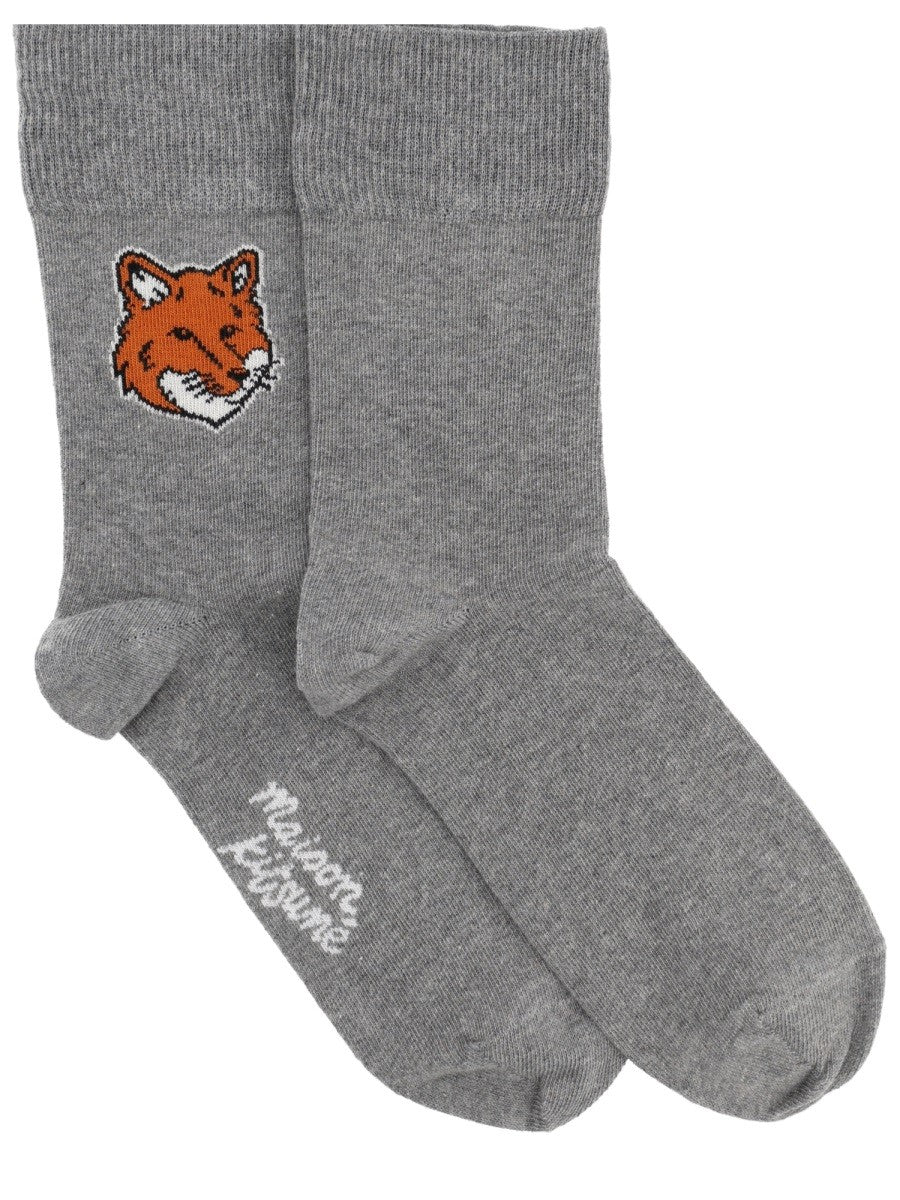 Maison Kitsune - Woman - Grey - Socks