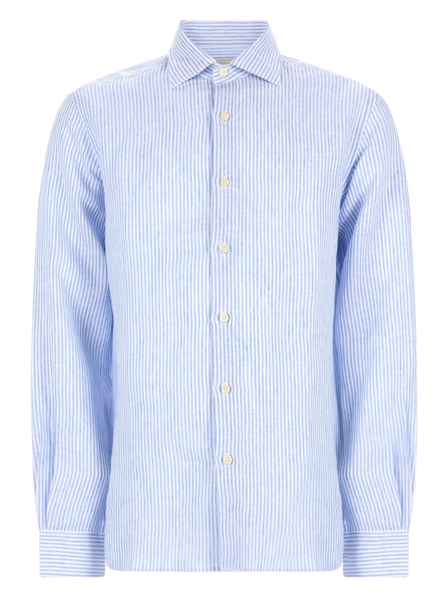120% LINO - Man - Blue - Shirt