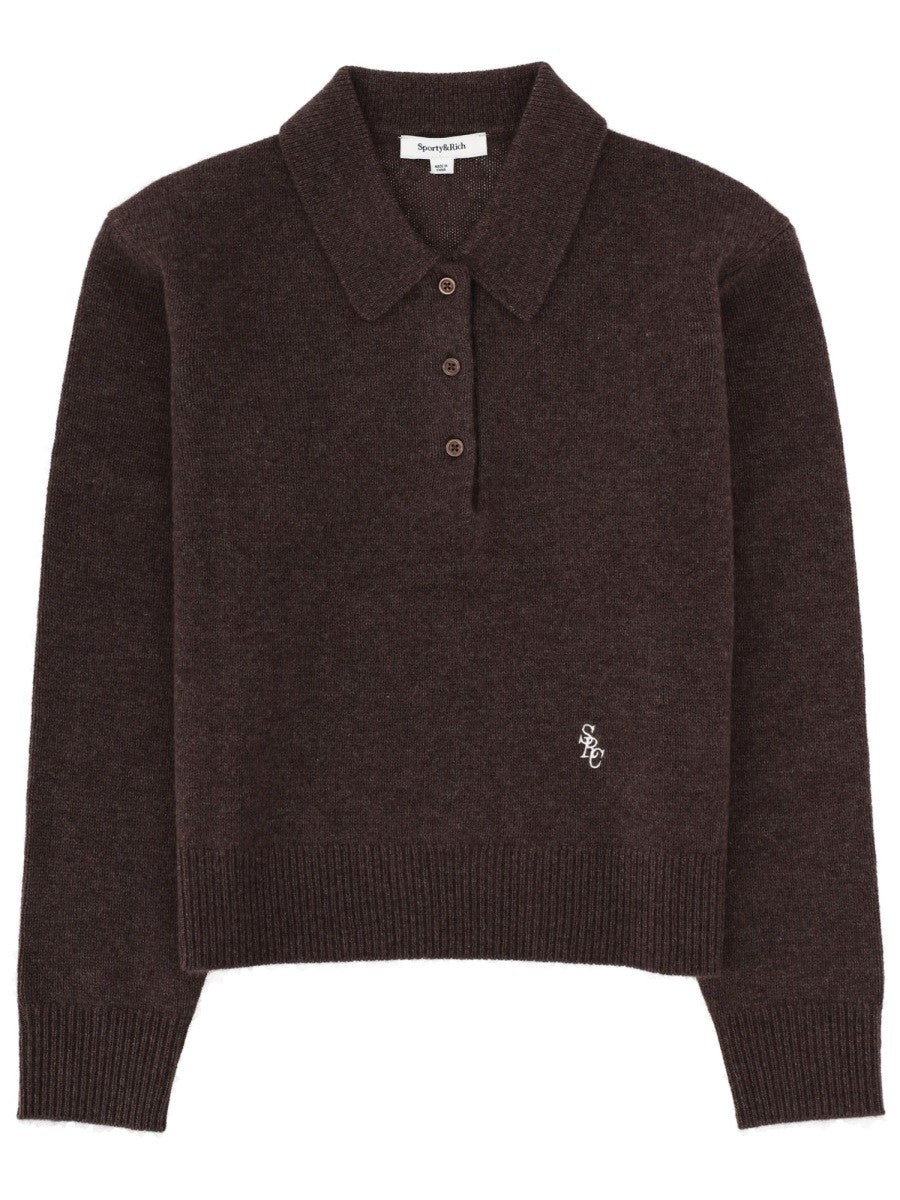 SPORTY&RICH - Unisex - Brown - Polo Shirt