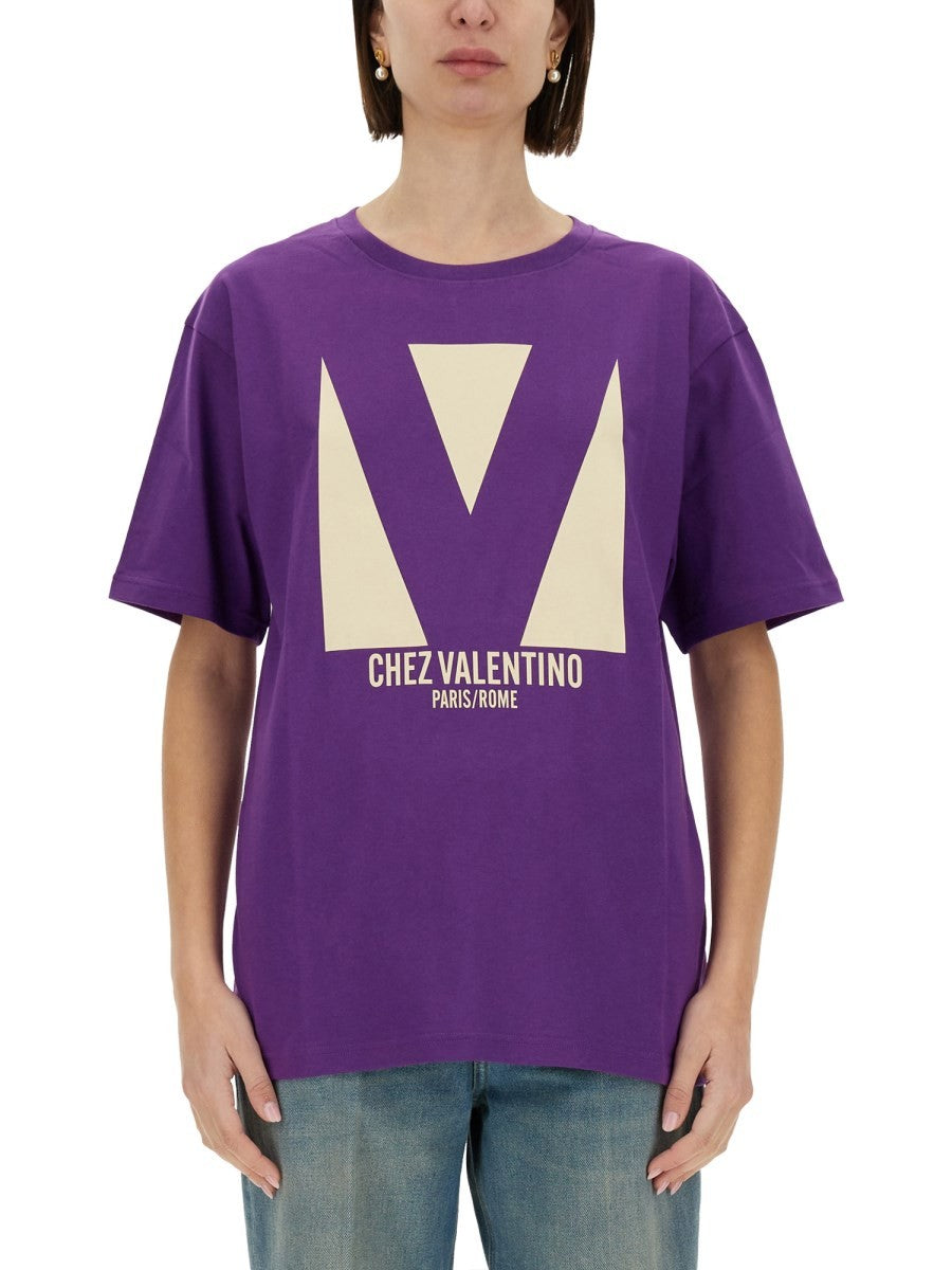 Valentino - Woman - Purple - T-shirt