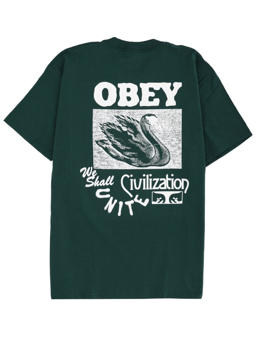 OBEY - Férfi - Zöld - Póló