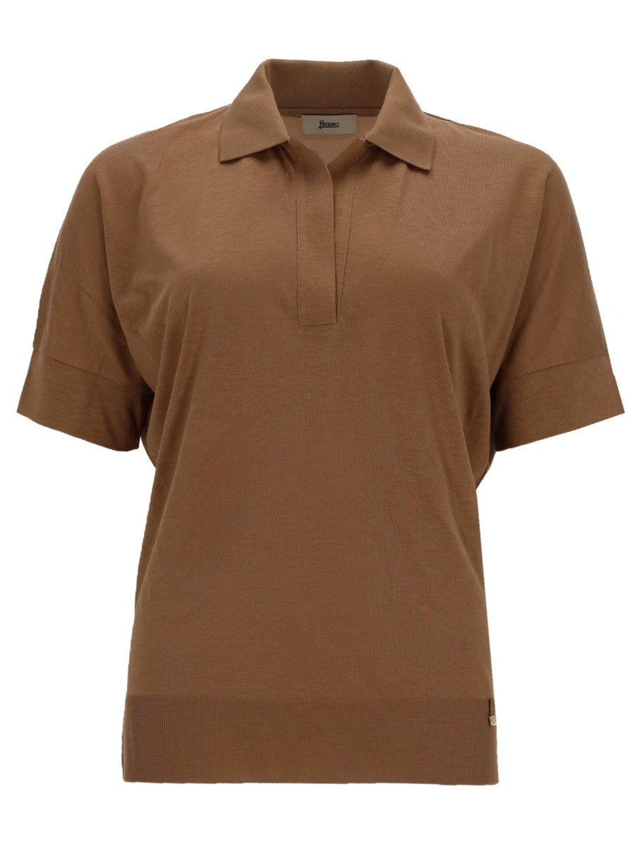 Herno - Woman - Brown - Polo Shirt