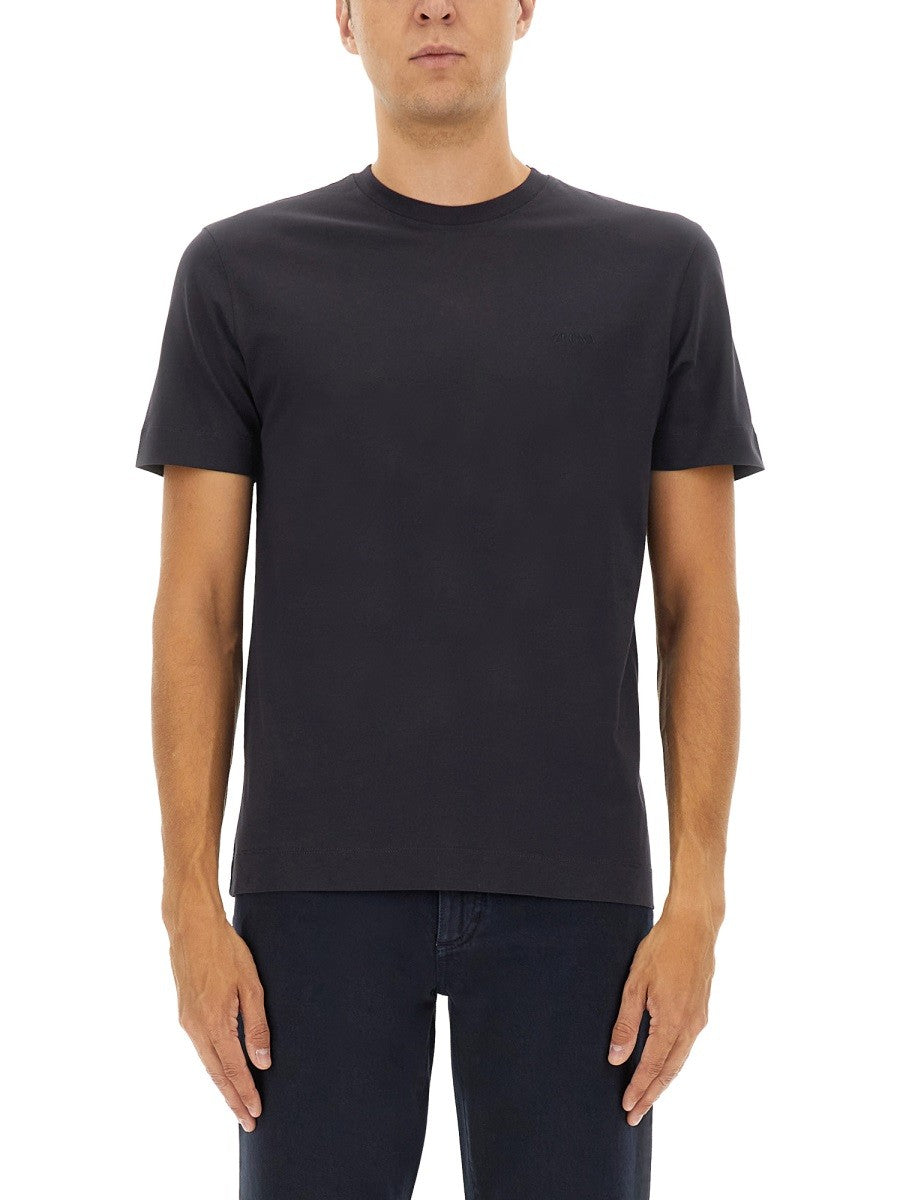 Zegna - Férfi - Fekete - Galléros póló