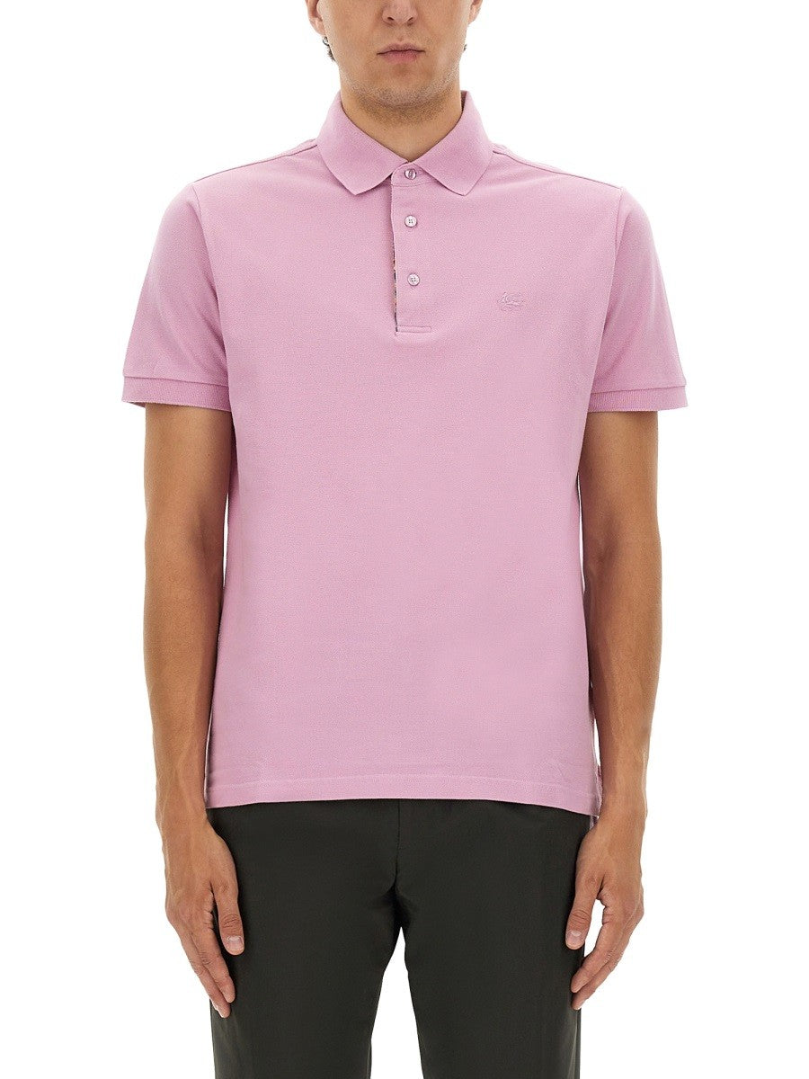 Etro - Man - Pink - Polo Shirts