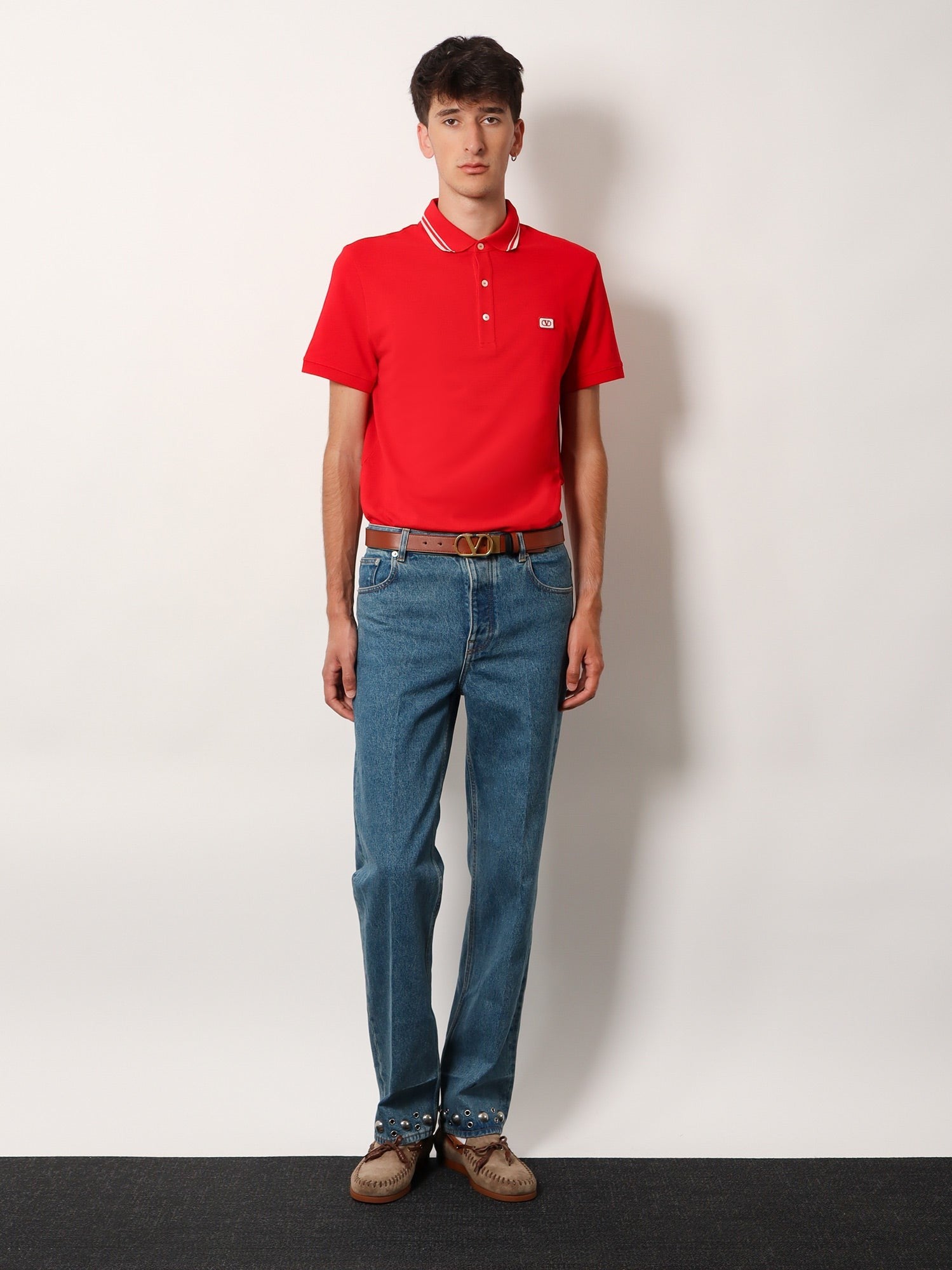 Valentino - Férfi - Piros - Galléros póló