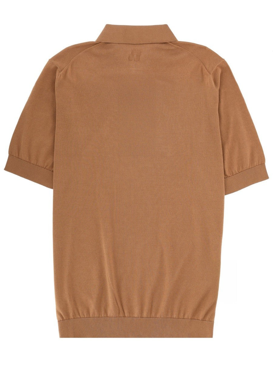 Lardini - Man - Brown - Polo Shirt