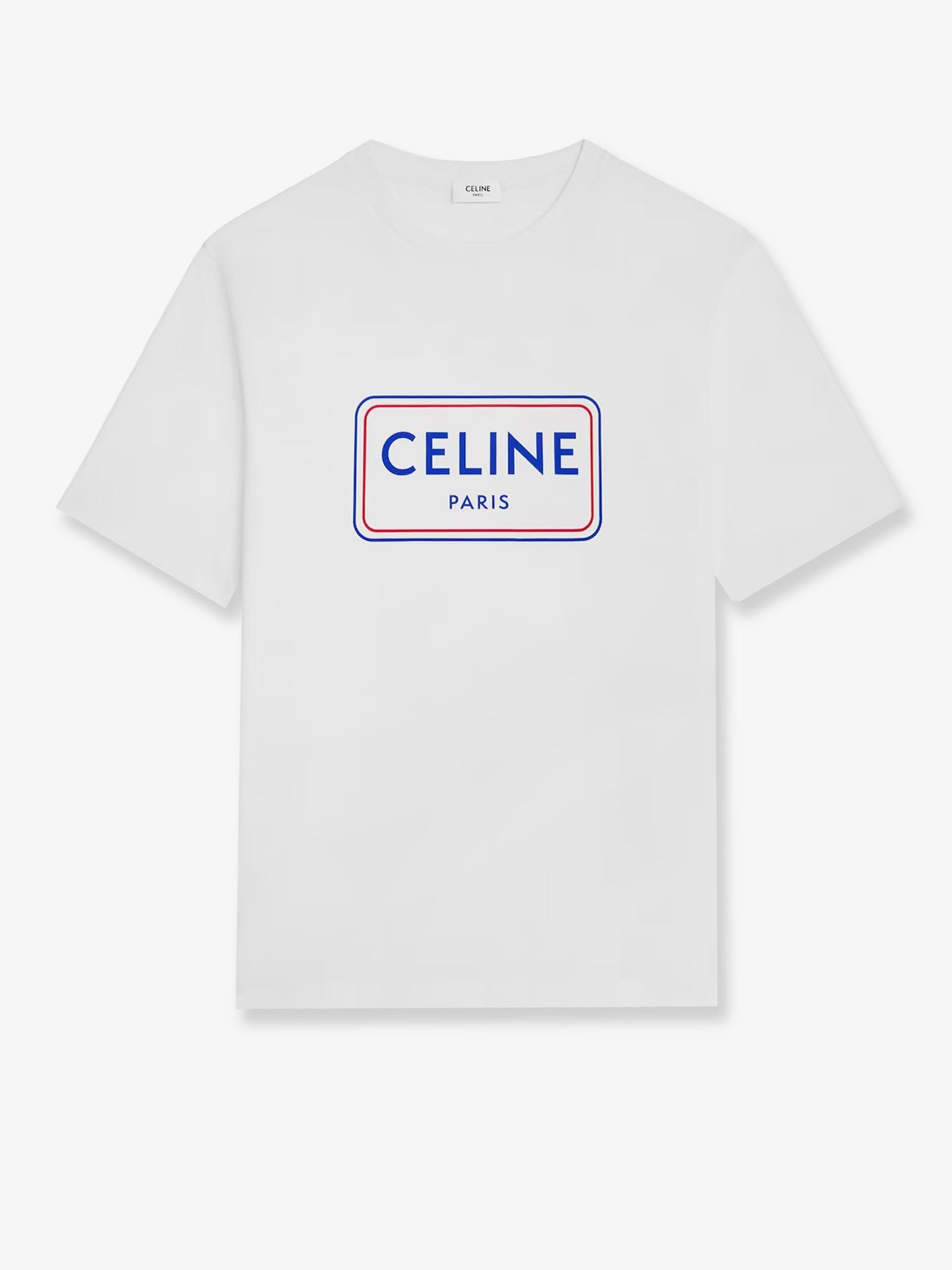 Celine - Woman - Optic White/Red/Denim Blue - T-shirt