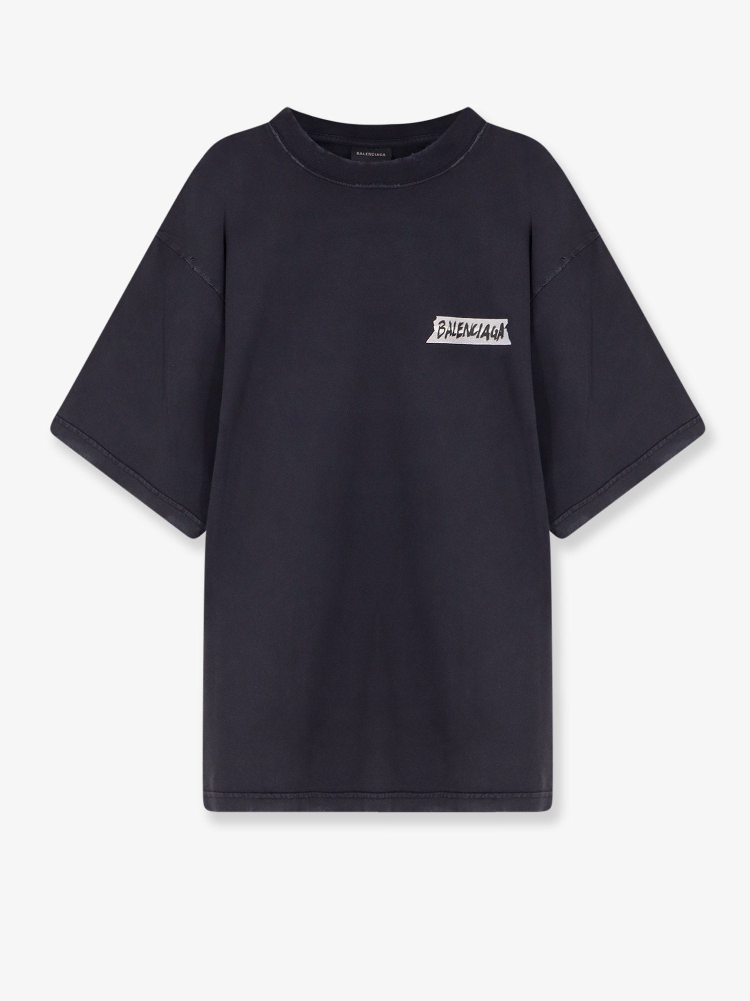 Balenciaga - Man - Faded Washed Black - T-Shirts and Top