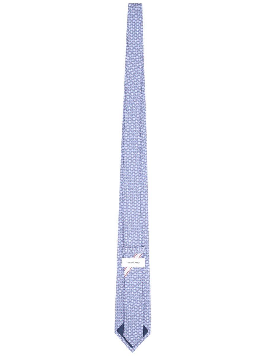 Ferragamo - Férfi - Kék - Nyakkendő