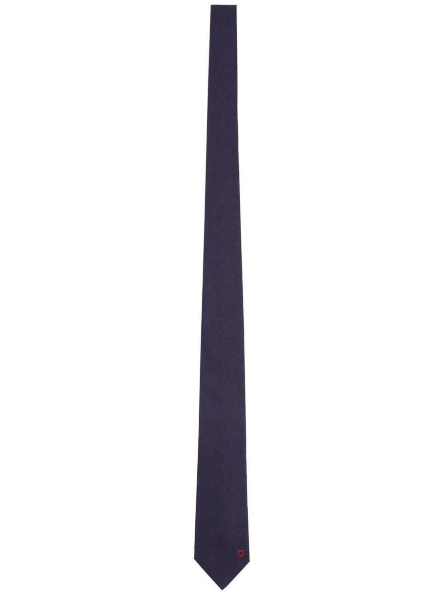 Ferragamo - Férfi - Kék - Nyakkendő