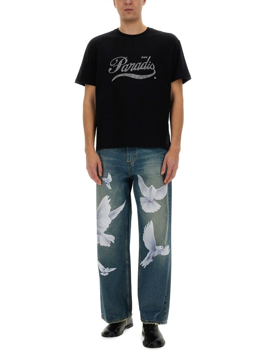 3.PARADIS - Man - Black - T-shirt