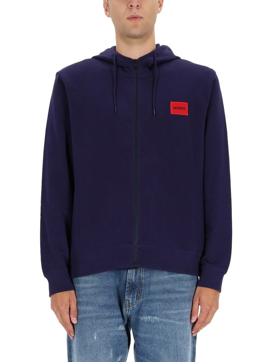 Hugo - Man - Blue - Sweatshirt