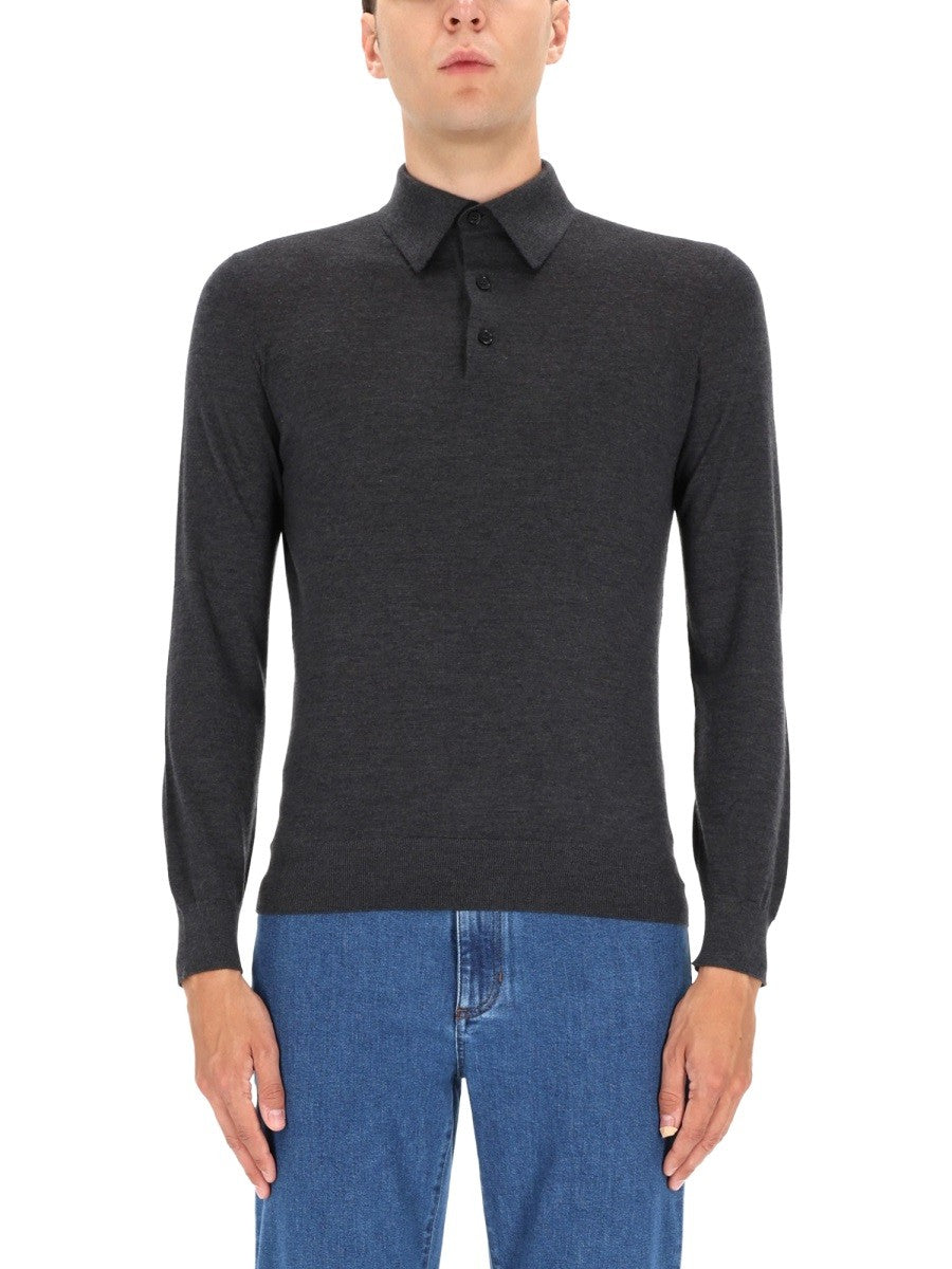 Zegna - Férfi - Fekete - Galléros póló