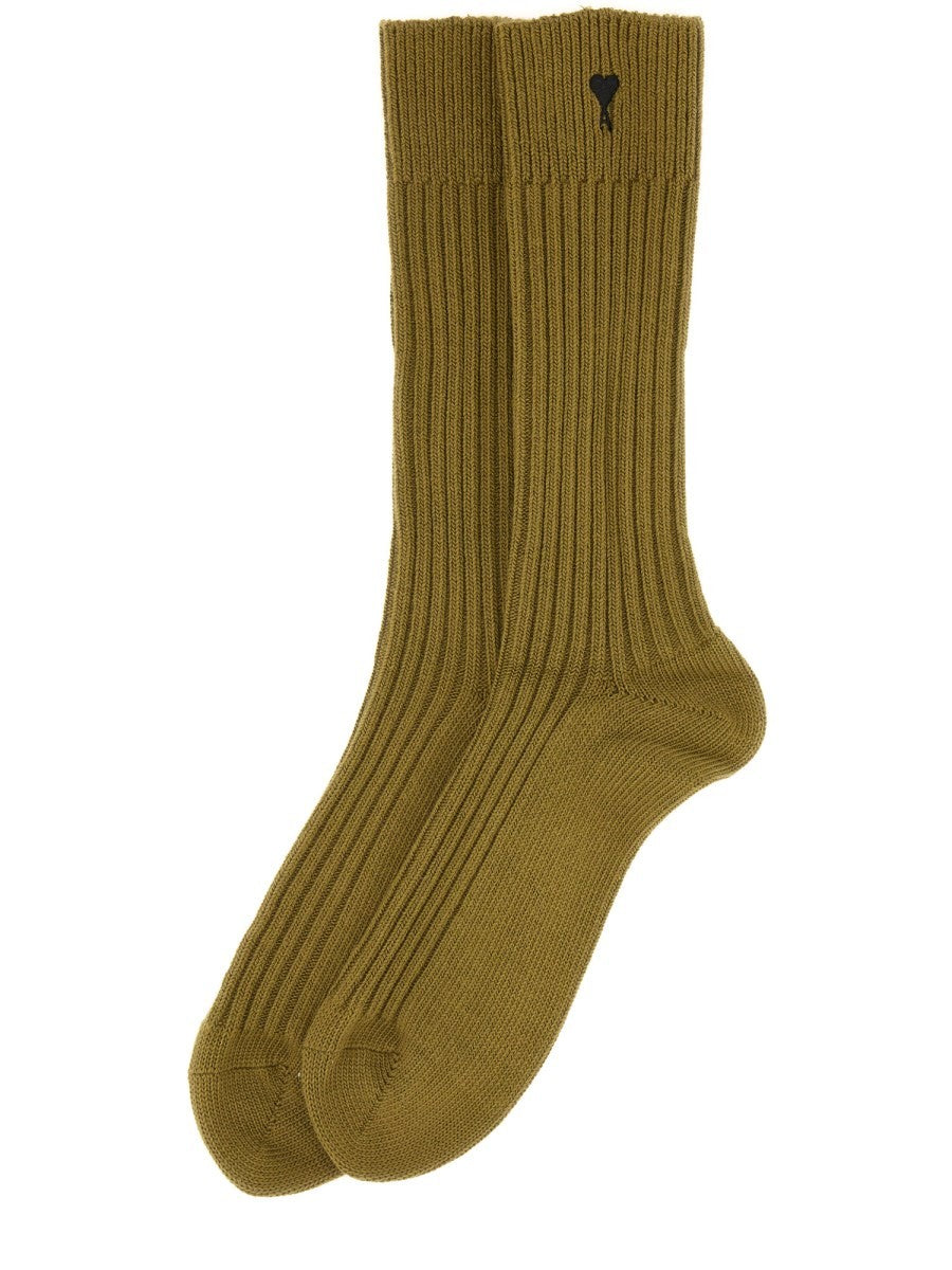 AMI PARIS - Unisex - Green - Socks