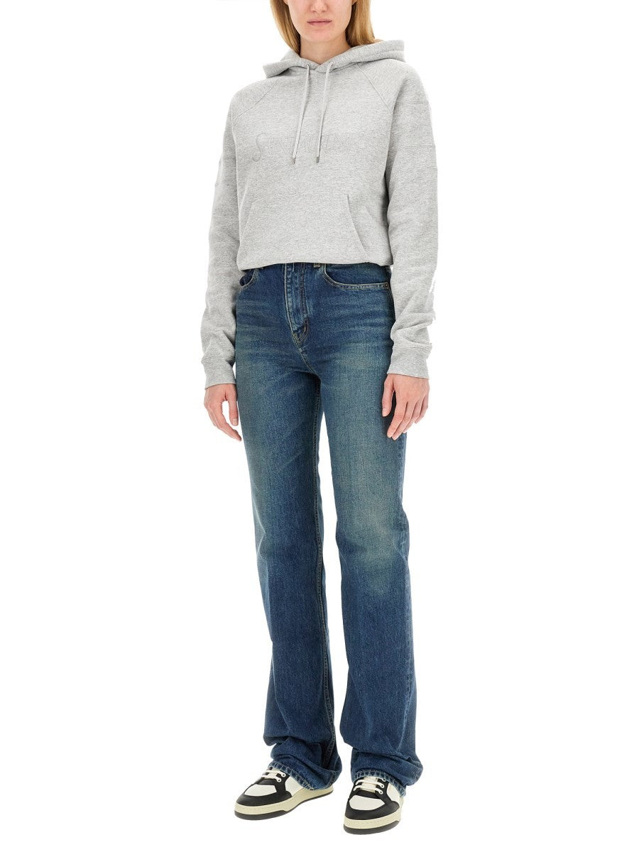 Saint Laurent - Woman - Grey - Sweatshirt