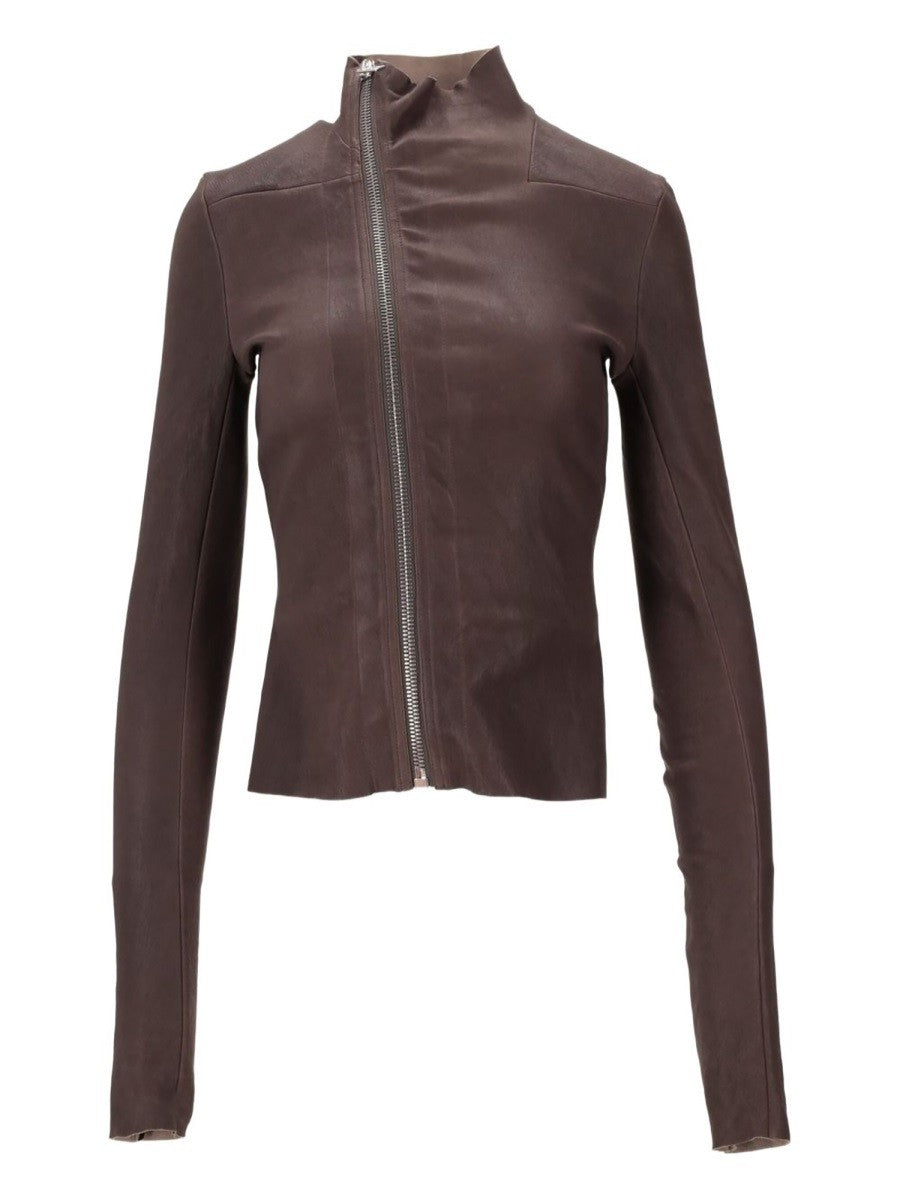 RICK OWENS - Woman - Brown - Leather Jacket