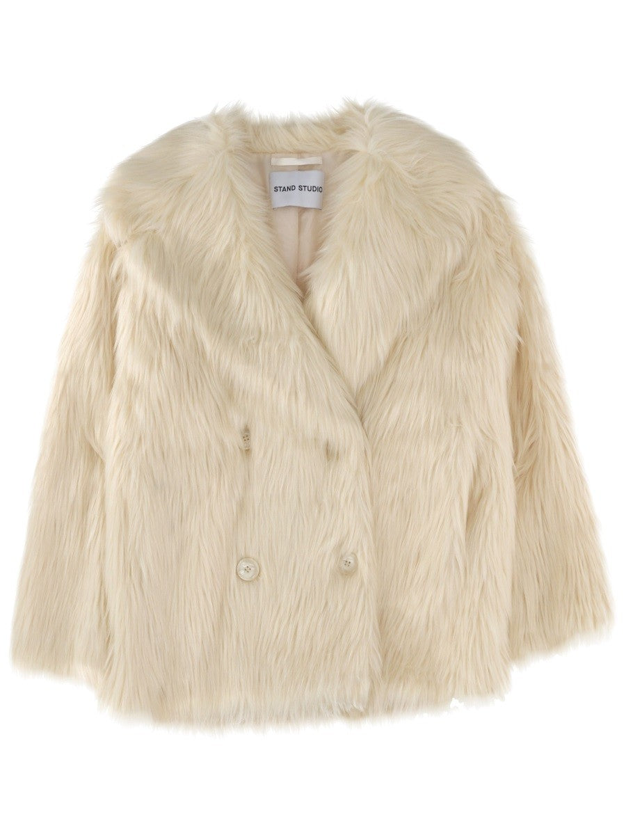 STAND - Woman - White - Fur Coat