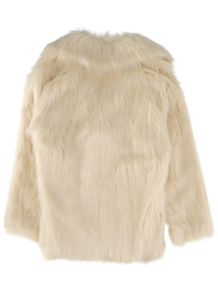 STAND - Woman - White - Fur Coat