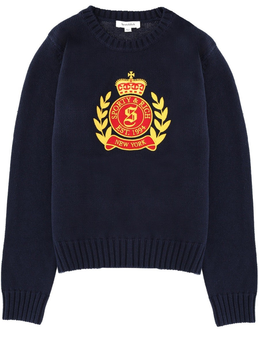 SPORTY&RICH - Unisex - Kék - Pulóver