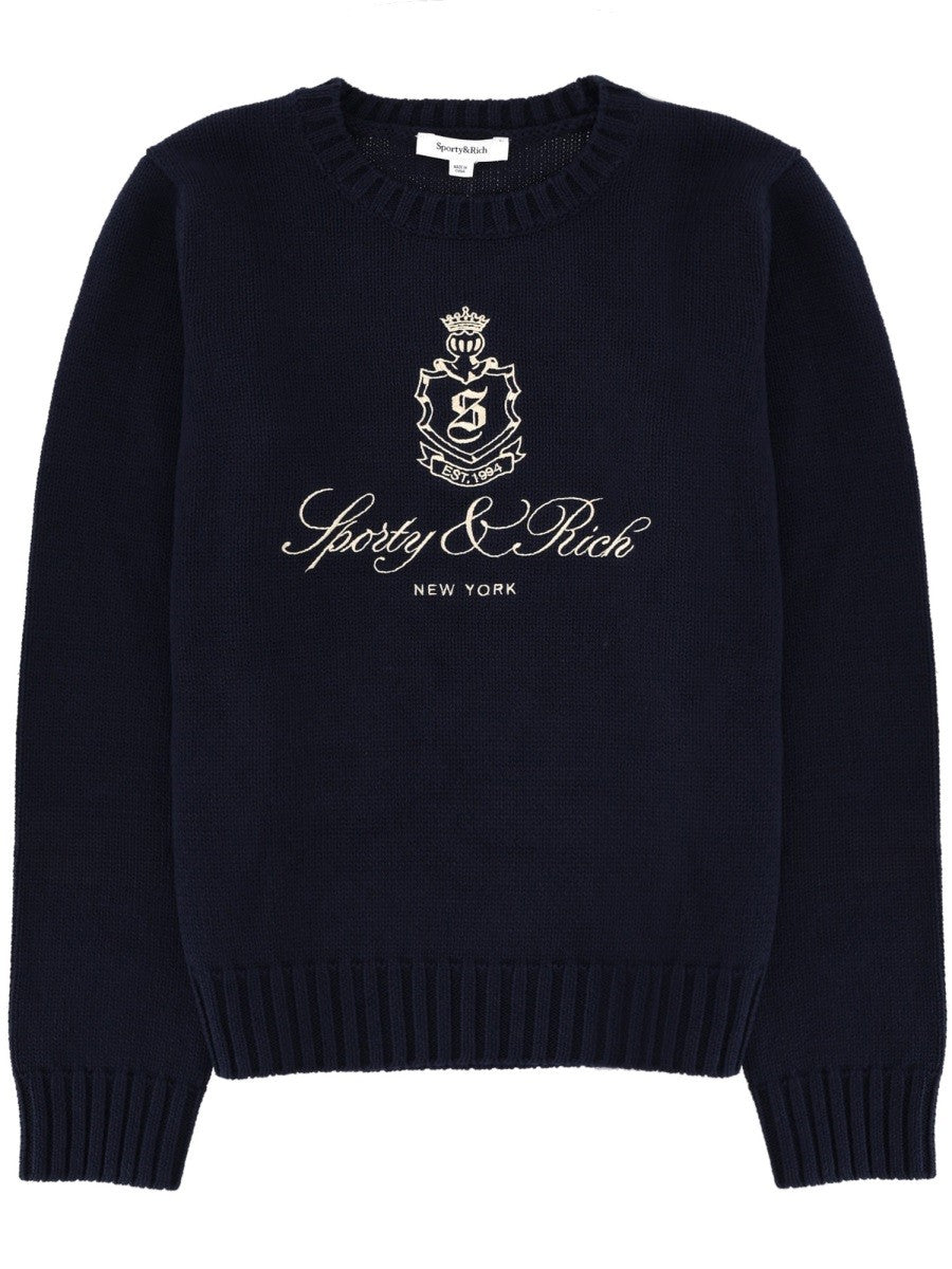 SPORTY&RICH - Unisex - Blue - Sweater