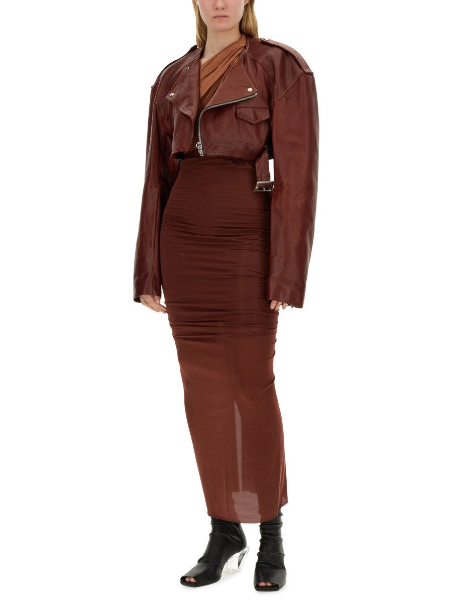 RICK OWENS - Woman - Red - Leather Jacket