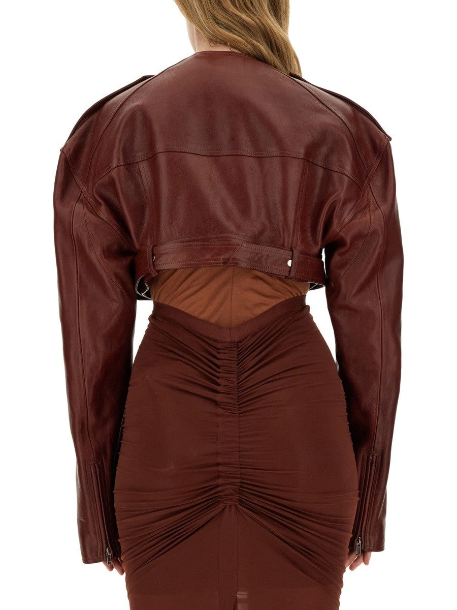 RICK OWENS - Női - Vörös - Bőrkabát