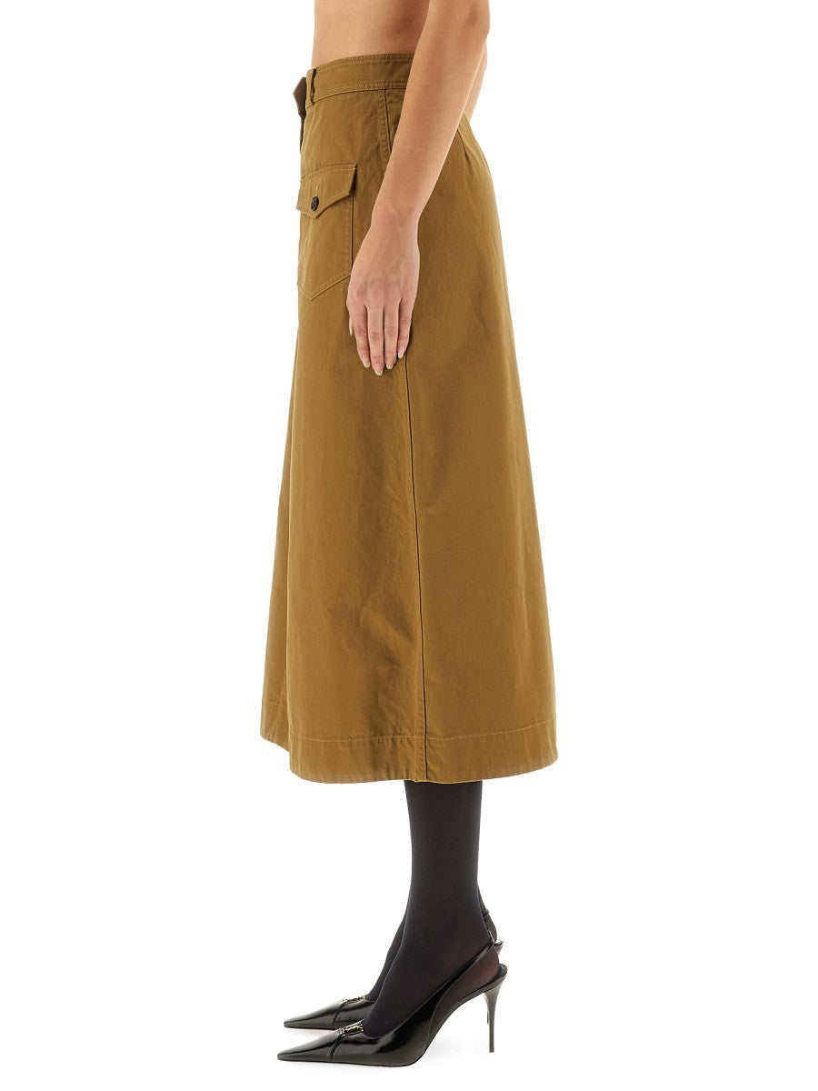 Saint Laurent - Woman - Beige - Skirt