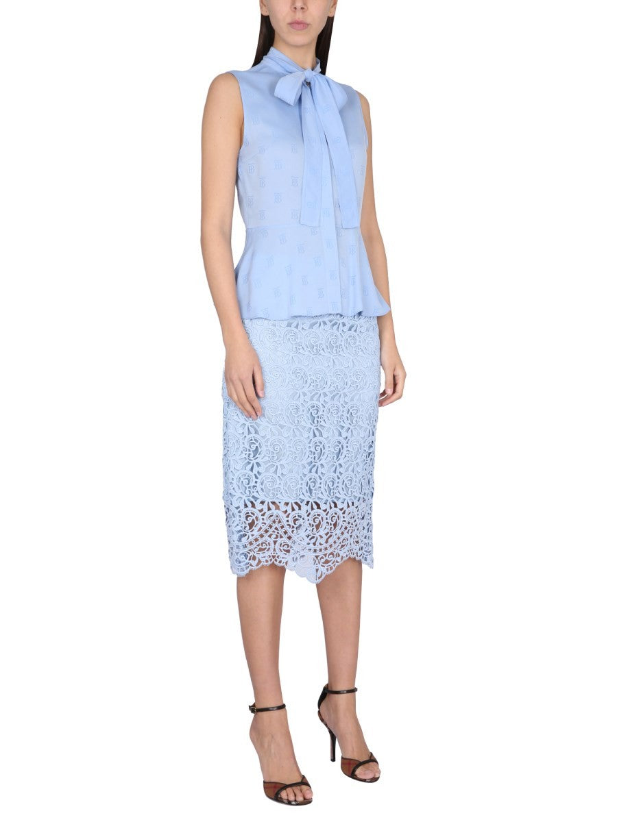 Burberry - Woman - Blue - Skirt