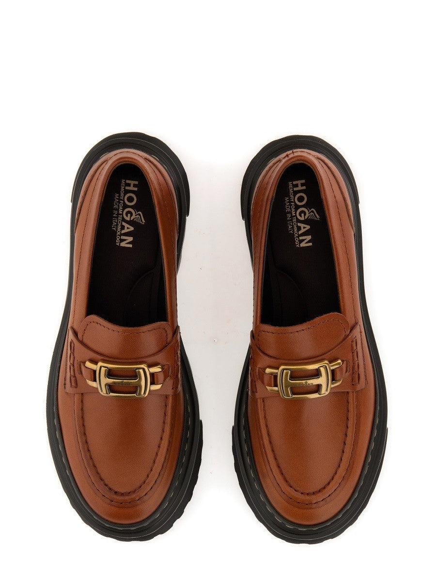 Hogan - Woman - Brown - Loafer