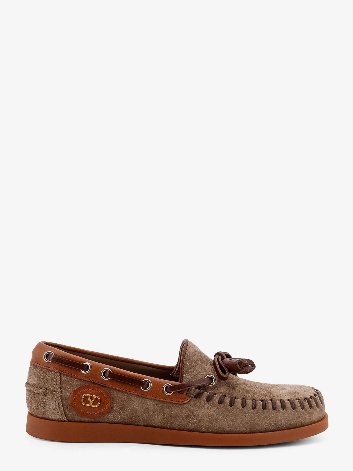 Valentino Garavani - Woman - Dark Khaki-Tobacco/Bark Brown - Loafer