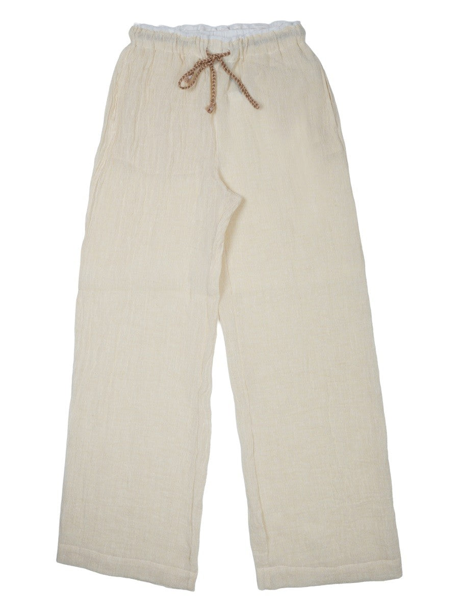 120% LINO - Woman - Beige - Pants