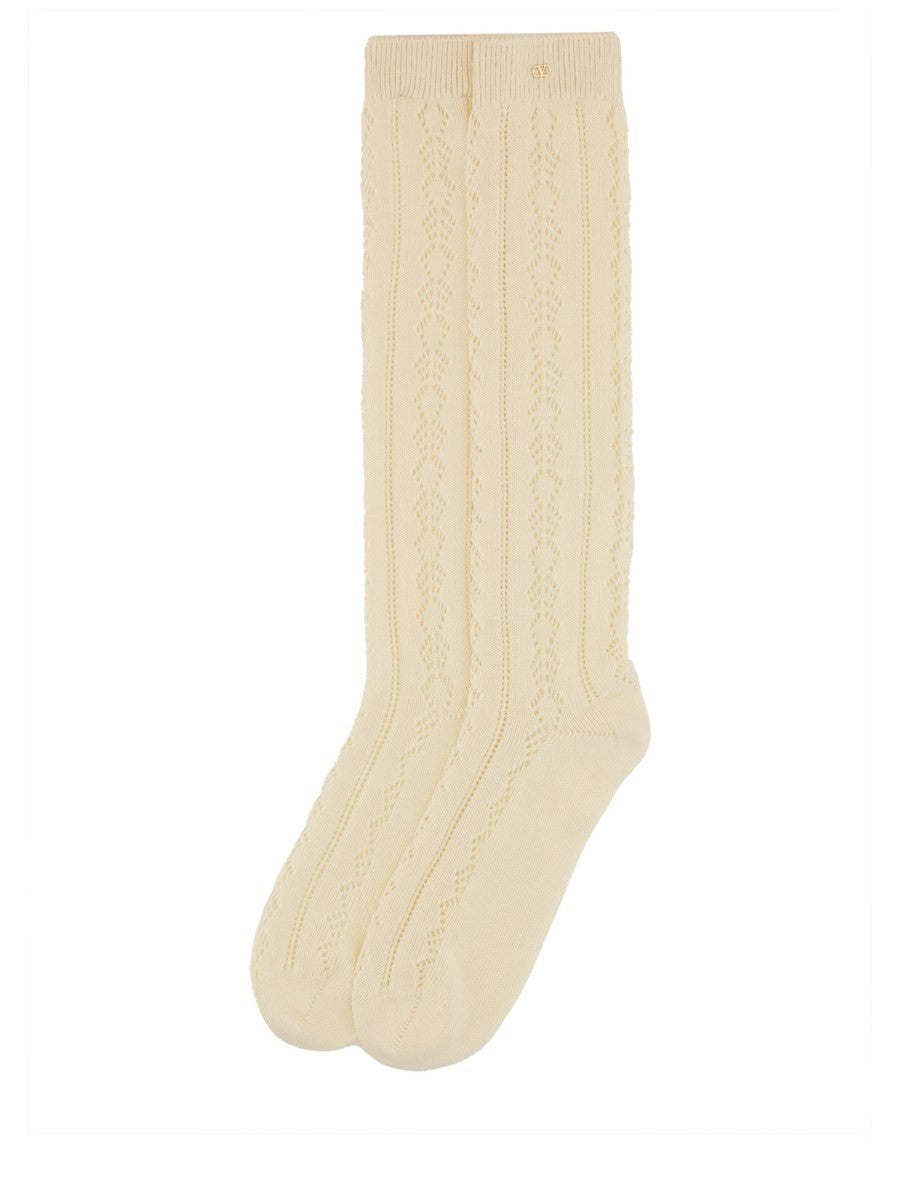 Valentino - Man - White - Socks