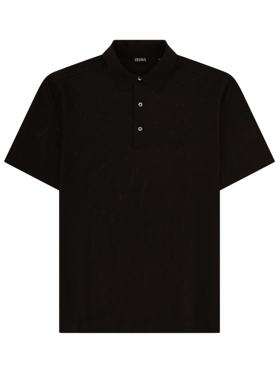 Zegna - Férfi - Kék - Galléros póló
