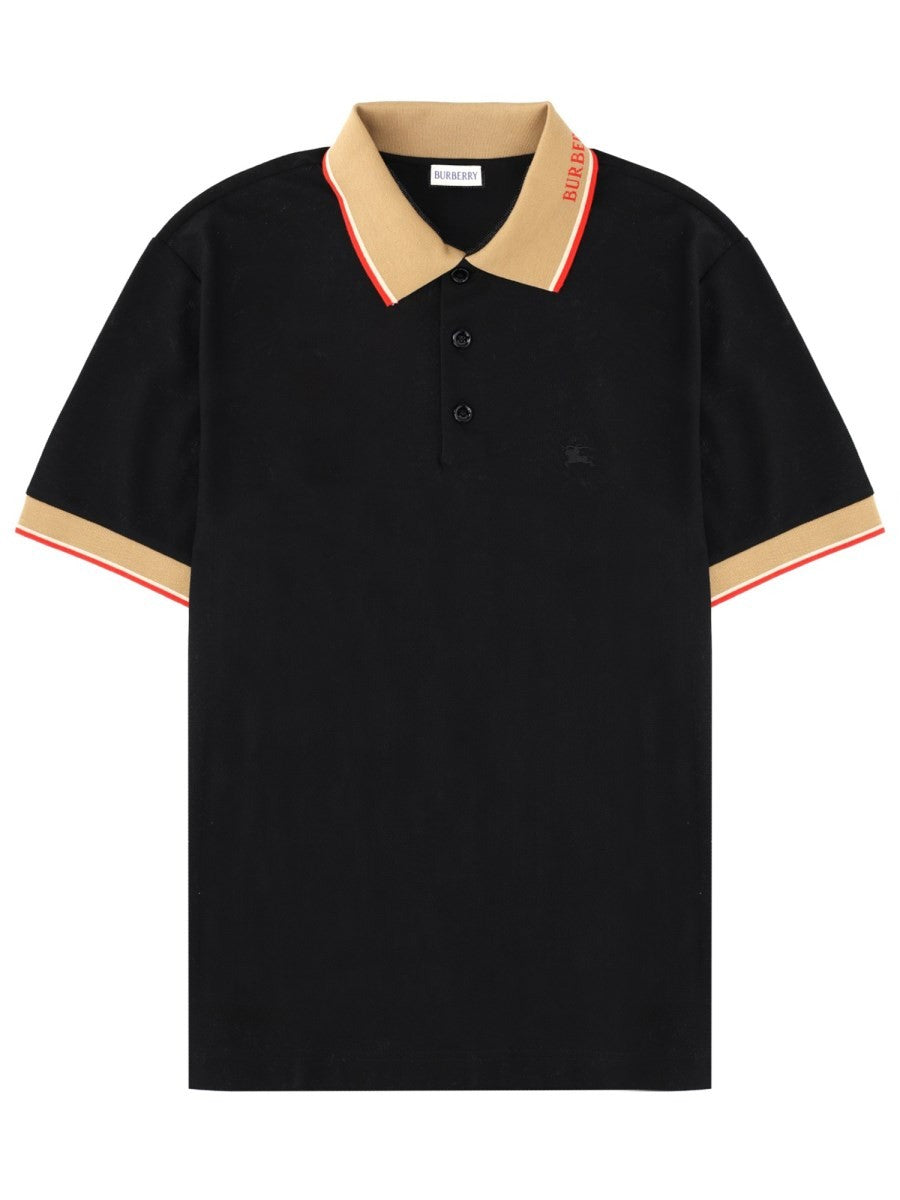 Burberry - Férfi - Fekete - Galléros póló