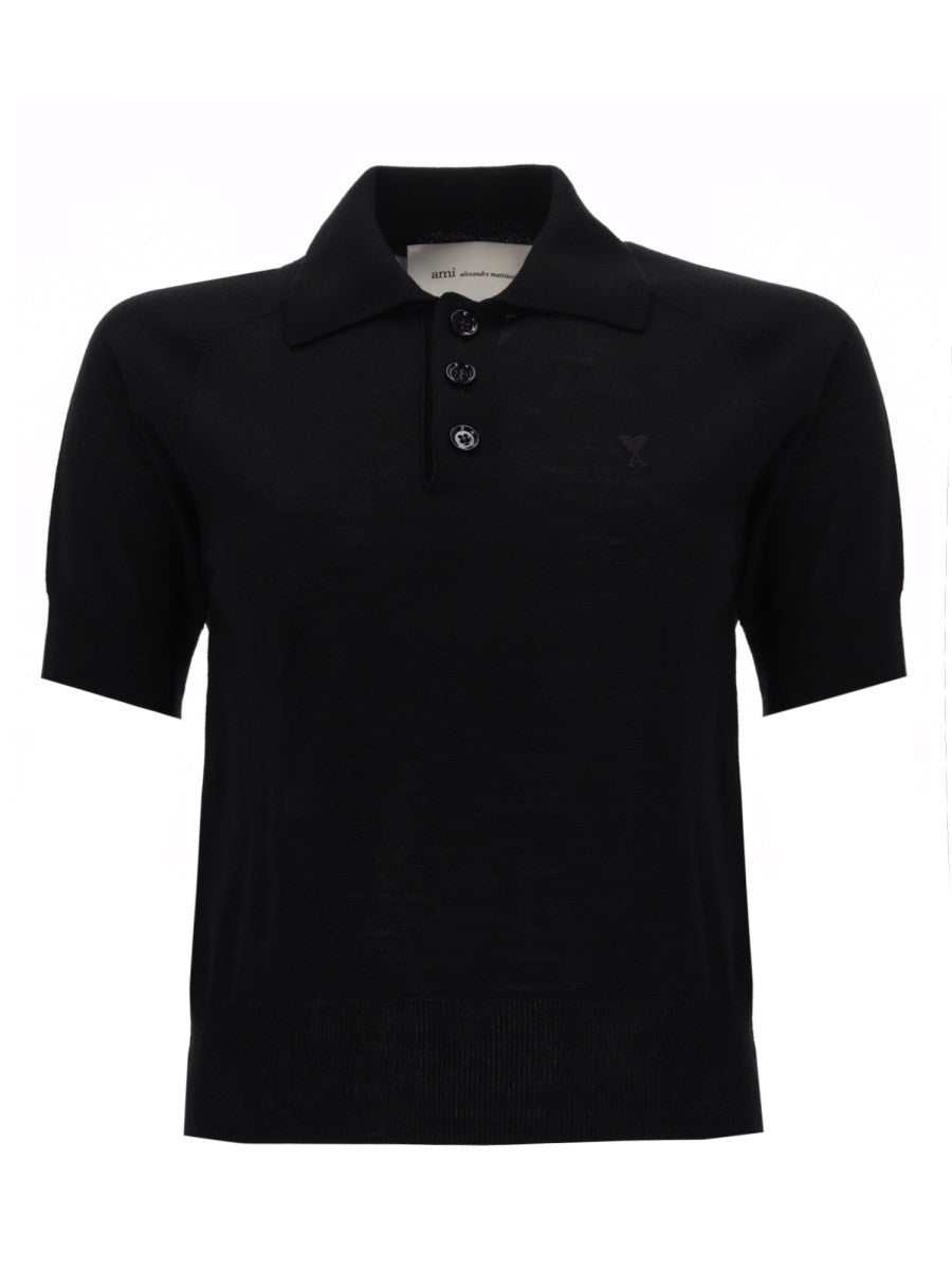 AMI PARIS - Woman - Black - POLO SHIRT