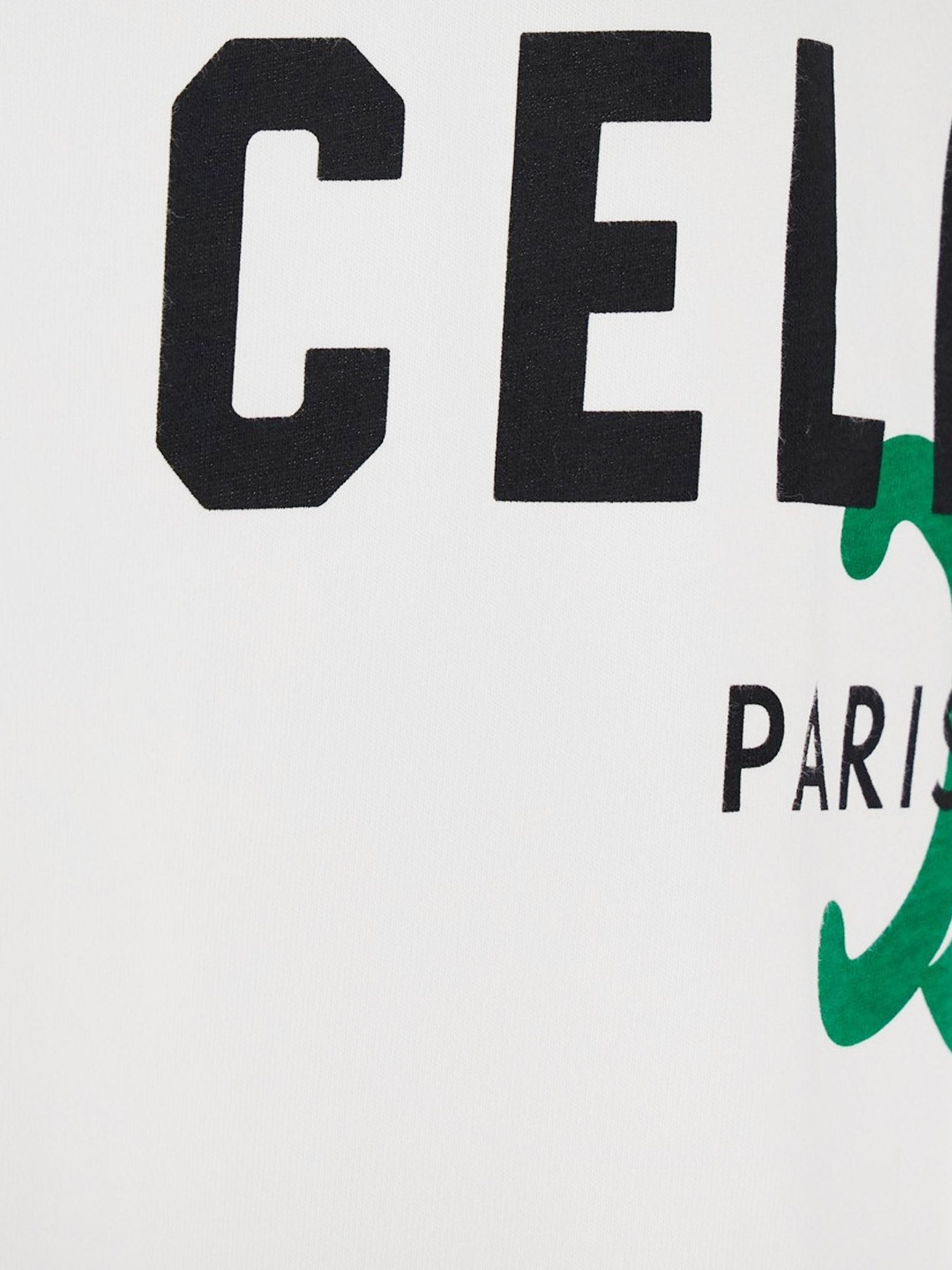 Celine - Férfi - Optikai fehér/fekete/sötétzöld - Póló