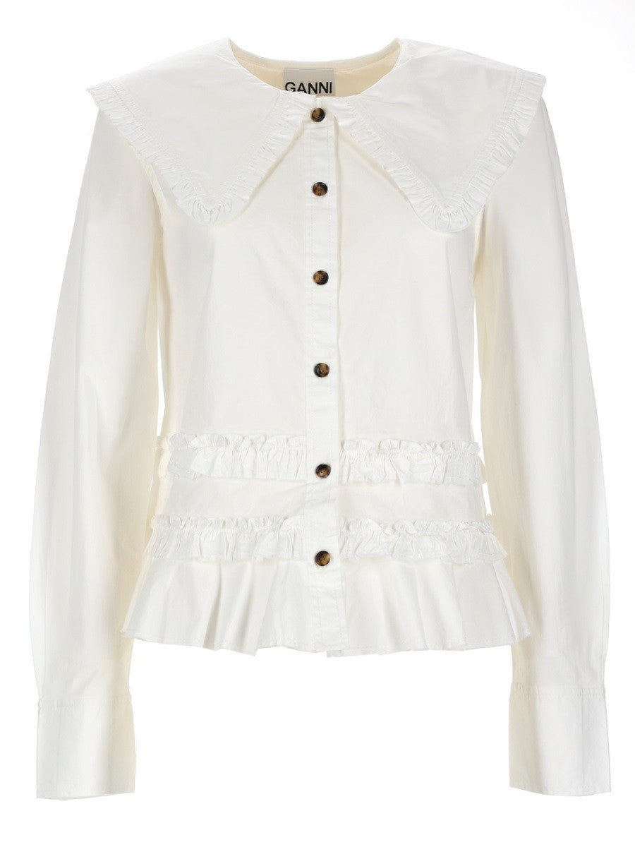 GANNI - Woman - White - Shirt