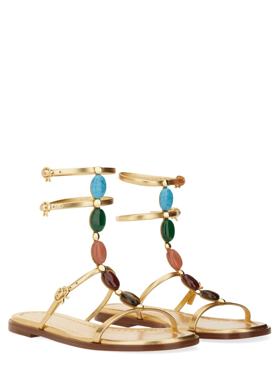 GIANVITO ROSSI - Woman - Gold - Flat