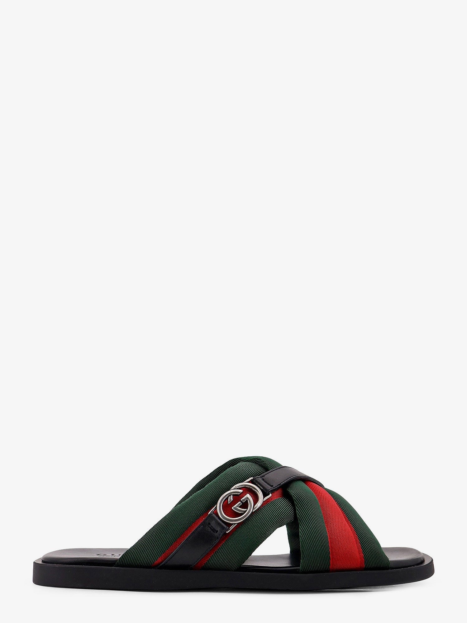 Gucci - Férfi - Csokoládé/Fekete - Lapos Szandál