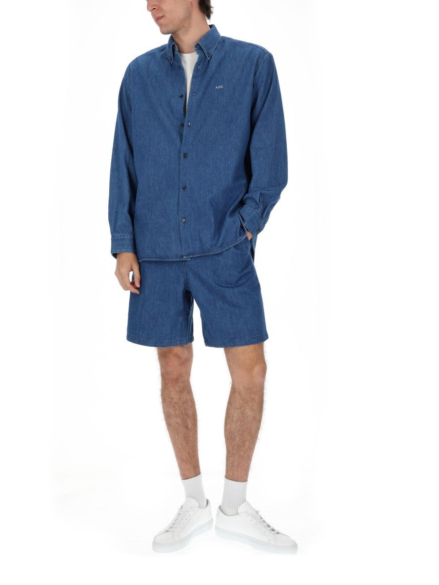 A.P.C. - Man - Blue - Shorts