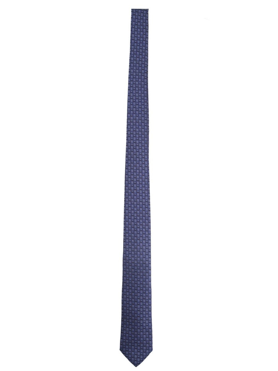 Ferragamo - Férfi - Kék - Nyakkendő