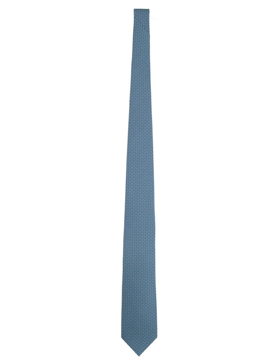 Ferragamo - Férfi - Kék - Nyakkendő