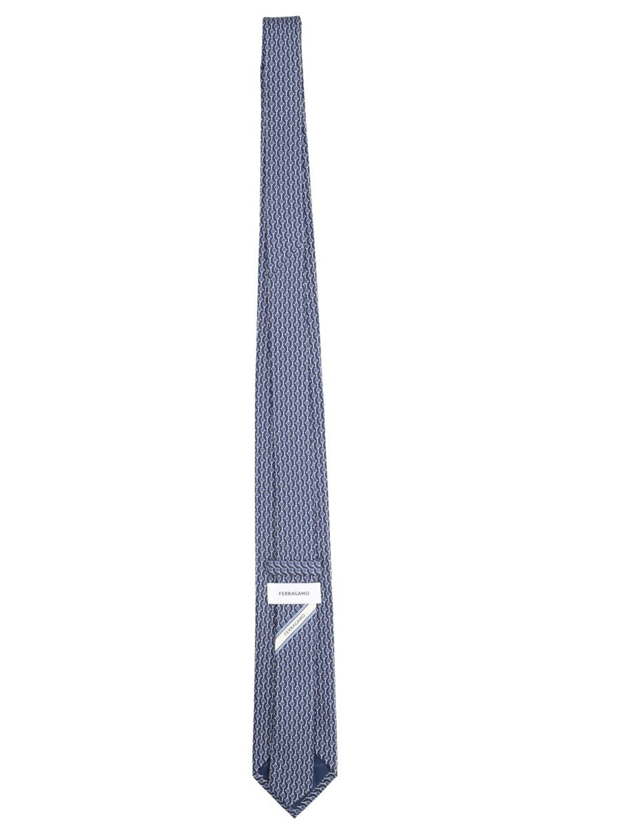 Ferragamo - Férfi - Kék - Nyakkendő