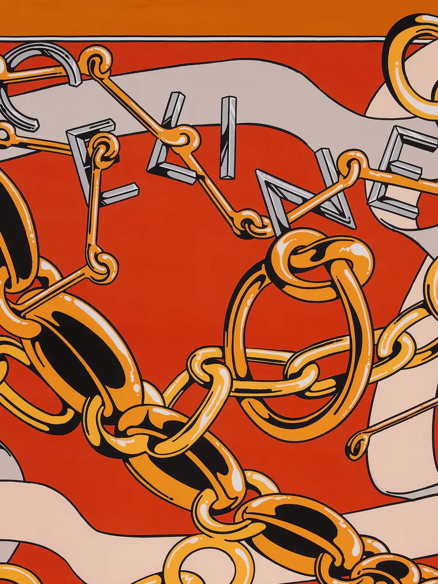 Celine - Woman - Orange/Gold - Scarf